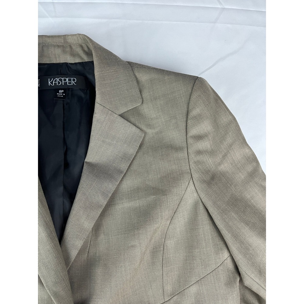 Kasper Petite Blazer Size‎ 8P Single Button Career Office Business Casual